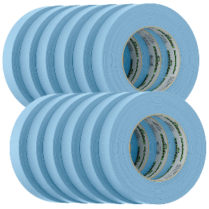FrogTape CP 250 Medium-High Adhesion Masking Tape - 24MM x 55M x 12-Pack - Light Blue - Rated f/250&deg;F - 105327