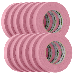 FrogTape CP 325 Medium-High Adhesion Masking Tape - 24MM x 55M x 12-Pack - Pink - Rated f/325&deg;F - 105333