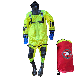 First Watch RS-1008 Ice Rescue Suit Hi-Vis Yellow - Jumbo (Built to Fit Over 6') - RS-1008-HV