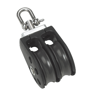 Barton Marine Size 3 45mm Plain Bearing Pulley Block Double w/Swivel - N03230