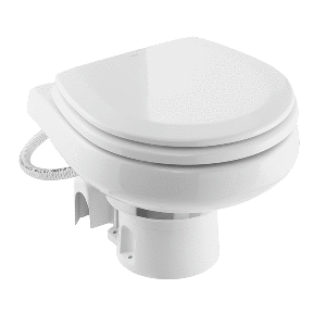 Dometic&trade; MasterFlush 7260 White Electric Macerating Toilet w/Orbit Base - Raw Water - 12V - 9610007285