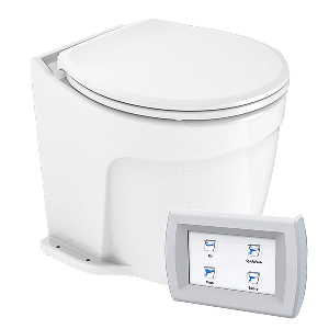 Commodore Deluxe Flush Electric Toilet - Raw Water Pump - CM6RMT