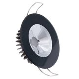 Lumitec Illusion Flush Mount LED Down Light - Spectrum RGBW - Cool White - Black Housing - Chrome Reflector - 117167