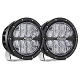 RIGID Industries 360-Series RGBW 6" Offroad Lamp Drive Beam w/RGBW Backlight Pods - Set of 2 - 36411