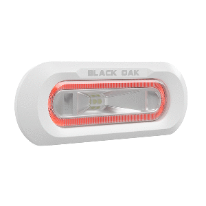 Black Oak LED Black Oak Low Pro&trade; Marine Spreader Light - Flush Mount - White Housing - Red LED - MLPS-FR