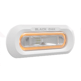 Black Oak LED Black Oak Low Pro&trade; Marine Spreader Light - Flush Mount - White Housing - Amber LED - MLPS-FA