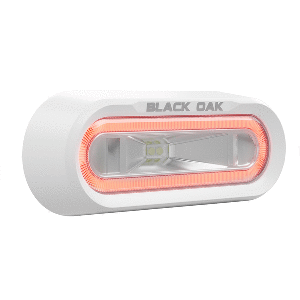 Black Oak LED Black Oak Low Pro&trade; Off Road Spreader Light - Bracket Mount - White Housing - Red LED - MLPS-R