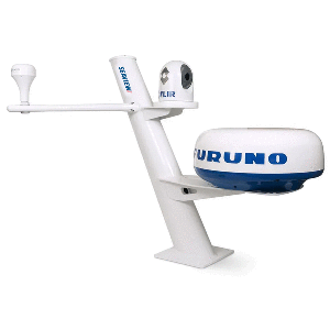 Seaview 30" Tapered Closed Dome Aft Leaning Radar Mount w/Camera/Searchlight Mount, Removable Spreaders &amp; 10x10 Base Plate - PMABC37SV2