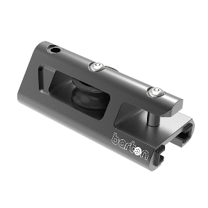 Barton Marine Barton 32mm End Stop &amp; Becket Genoa Car Track - Black - 32221GTB