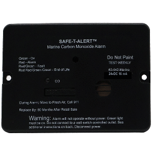 Safe-T-Alert 62 Series Marine Carbon Monoxide Alarm - 24V Flush Mount - Black - 62-542-BL-MARINE-24V