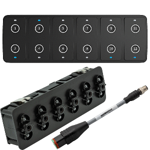 Maretron CKM12 Keypad w/CKM to NMEA 2000&reg; Adapter Cable - 0.2M (Horizontal Orientation) - A3802-2