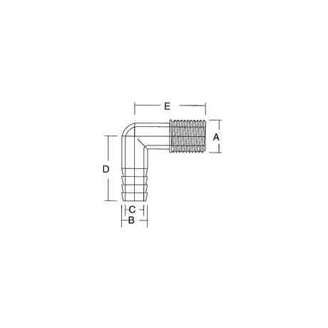 Forespar Marelon Male Elbow - 901000 - official Forespar product image 3