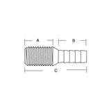 Forespar CF252 Marelon Hose Adaptor/Tailpipe - 905011 - official Forespar product image 2