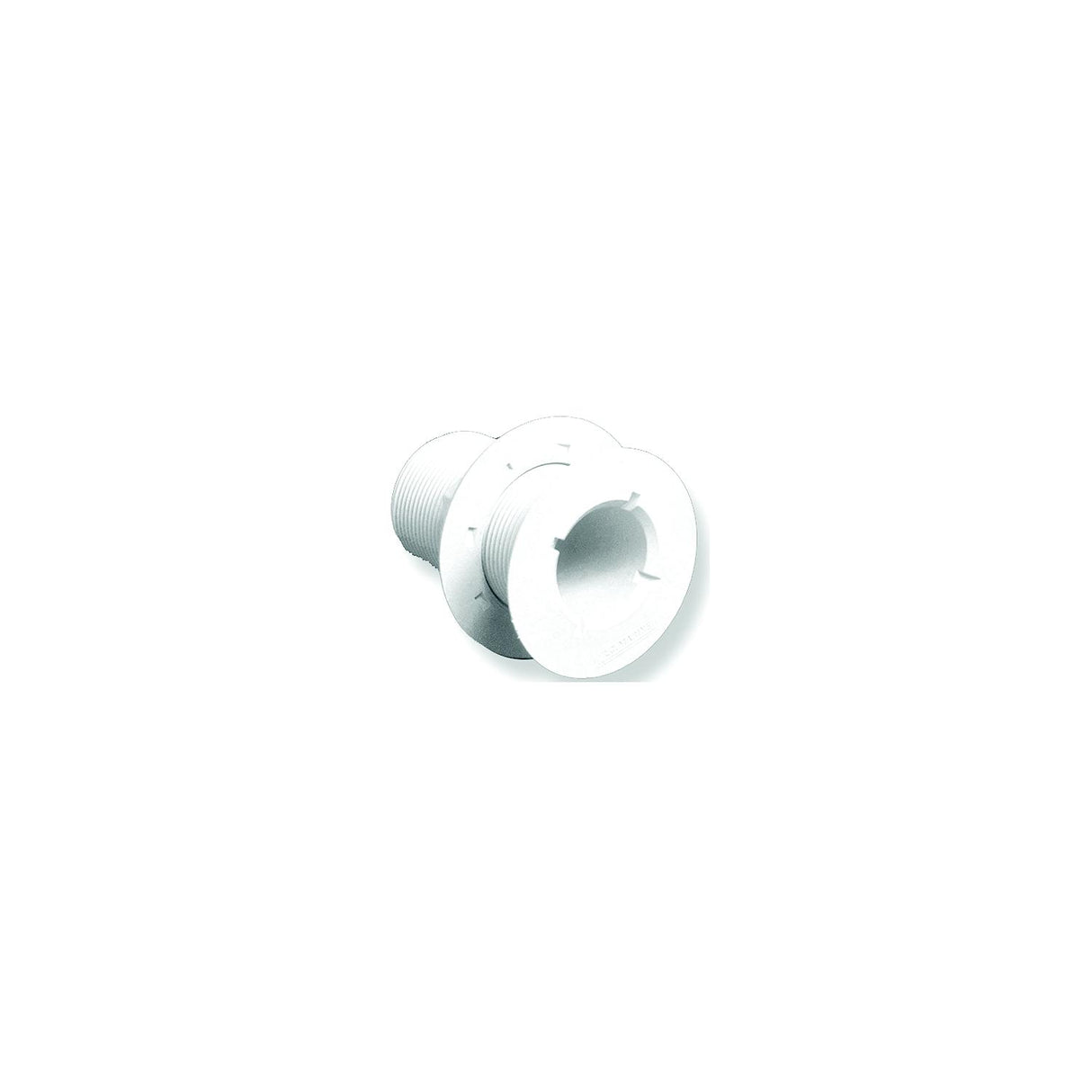 Forespar CF250 Marelon Full Threaded Flush Head Thru Hull w/Nut, White - 906008