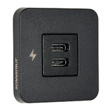Scanstrut TILE USB-C Interior Charging Socket - 12/24V - Black Bezel - SC-TILE-20