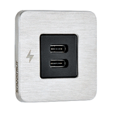 Scanstrut TILE USB-C Interior Charging Socket - 12/24V - Stainless Steel Bezel - SC-TILE-21
