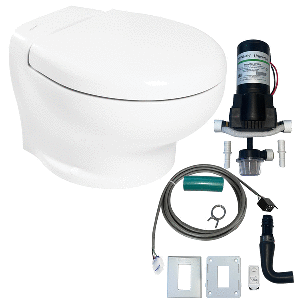 Thetford Marine Thetford Nano Eco Compact Toilet Raw Water Kit w/Inlet Pump - 12V - T-NANO12PW/E/NA-RWKIT