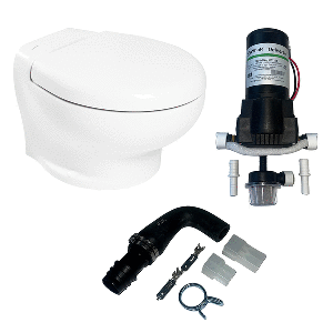 Thetford Marine Thetford Nano Eco Compact Toilet Raw Water Kit w/Inlet Pump - 24V - T-NAN024PW/TSFT/NA-RWKIT