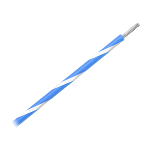 Pacer 14 AWG Gauge Striped Marine Wire 500' Spool - Blue w/White Stripe - WUL14BL-9-500