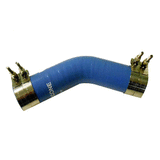Trident Marine 2-1/2" ID 45&deg; Blue Silicone Molded Wet Exhaust Elbow w/4 T-Bolt Clamps - 242V2120-S/S