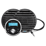 Aquatic AV GP1 Gauge Stereo &amp; Economy 6.5" Speakers - Black (Pair) - GP100B