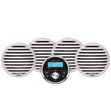 Aquatic AV Economy Gauge Stereo/Speakers Kit - White - EG200