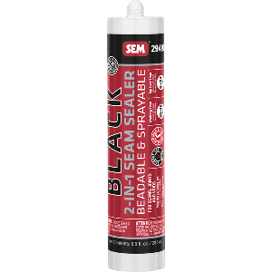 SEM 2-IN-1 Seam Sealer - 9.5oz Tube - Black - 29492