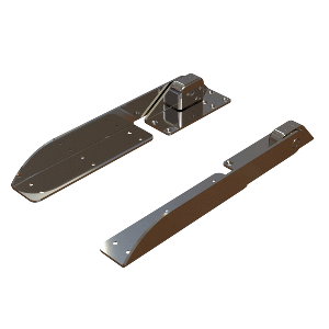 TACO Marine TACO Command Ratchet Hinge - 18-1/2" - 316 Stainless Steel Polished w/Hard Stop - H25-0048