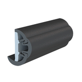 TACO Marine TACO SuproFlex Rub Rail Kit w/Flex Vinyl Overlay Insert - 2"H x 1-1/4"W x 80'L - Black w/Black Insert - V11-9993BBK80-2