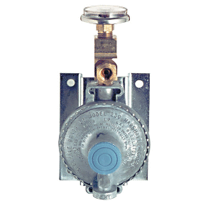Trident Marine Single Stage Regulator w/300 PSI Pressure Gauge w/Wall Mount - 1211-1411