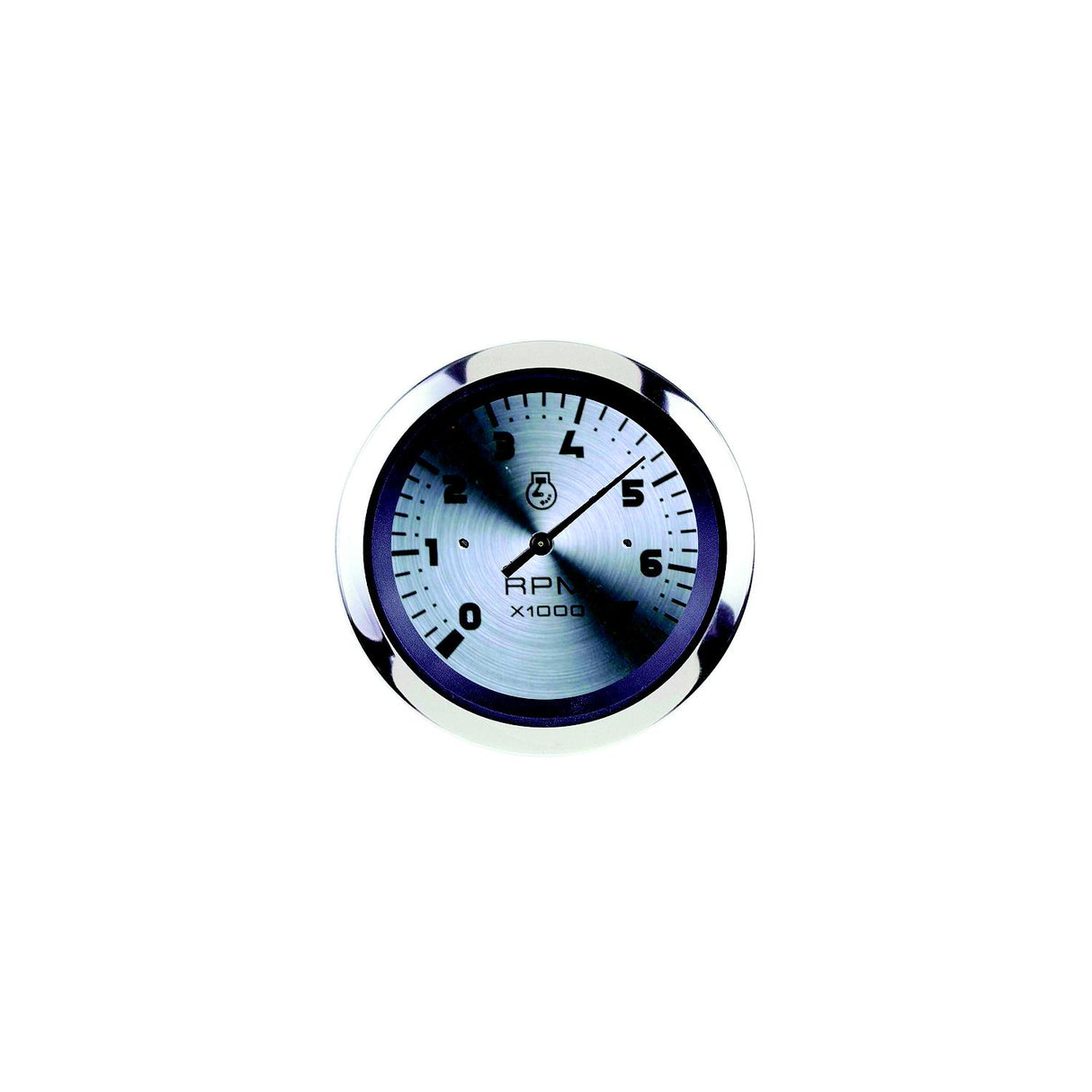 Sierra 63473P Sterling Series 3" Stainless Steel Electric Outboard & 4 Stroke Gas Engine 0-7,000 RPM Dial Range Tachometer Gauge with Outboard Alternator or Coil Sender Code - 63473P