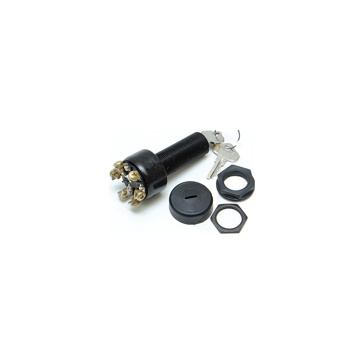 Sierra Magneto 3 Position 1 1/8" Polyester 6 Screw Terminal 12V 15 Amp Ignition Starter Switch - MP39090