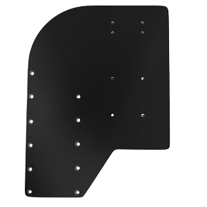 Sea Brackets Small Offset Trolling Motor Plate - Black - SEA2306-BLK