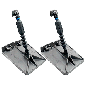 Lectrotab Smart Tabs SX Trim Tabs by Lectrotab 9.5" x 10" f/16'-18' Boats w/60lb Actuators - 60-150HP - Gunmetal Grey - SXG9510-60