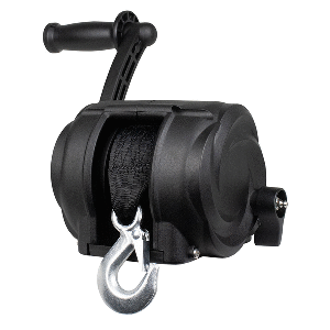 Powerwinch Premier Series Winch 2000lb, 8", Crank Arm - Carbon Black - 21300-W-2000-8-B-R