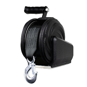 Powerwinch Select Series Winch 1,000lb, 8" Crank Arm - Carbon Black - 21400-W-1000-8-B-R