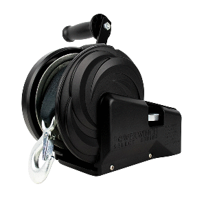 Powerwinch Select Series Winch 1,800lb, 2 Speed, 8" Crank Arm - Carbon Black - 21400-W-1800-8-B-R