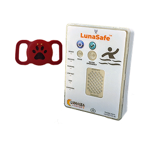 Lunasea Lighting Lunasea Water Activated Pet Safety RF Transmitter w/Rechargeable Alarm Receiver - Red - LLB-64PR-02-K2