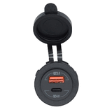 Bluewater Round Dual USB/USB-C Charger - 3000-4001A