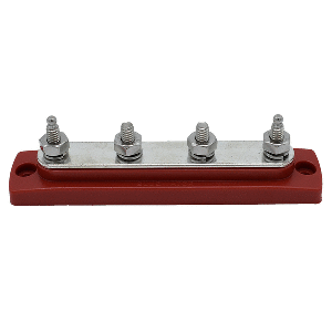 Bluewater Common Stud Busbar 4 Gang - Red - 312303-B-025