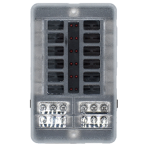 Bluewater 12 Position Fuse Block w/LEDs - 3200-0001-012