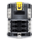 Bluewater 6 Position Fuse Block ATC w/Yellow Slide - 3200-3003-006