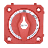Bluewater Off/1/2/Both Battery Switch - Panel Mount - Red - 9800-007-10