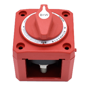 Bluewater Off/1/2/Both Battery Switch - Surface Mount - Red - 9800-007-11