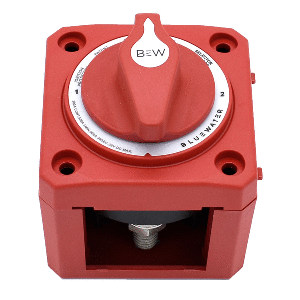 Bluewater OFF/1/2 Battery Switch - Surface Mount - Red - 9800-008-11