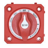 Bluewater On/Off 4 Post Dual Circuit Battery Switch w/o Base - Panel Mount - Red - 9800-010-10