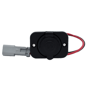 Bluewater 12V w/Single Sealed Socket w/Deutsch Connector &amp; Plate - 6000-3004