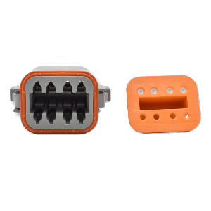 Bluewater 8 Position Female Deutsch Connector w/Wedge Lock - DT06-08SA