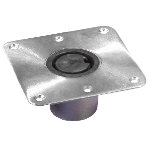 Springfield Marine Springfield 2-3/8" Plug-In&trade; Stainless Steel Square Base - 7"x7" - 1300754-1