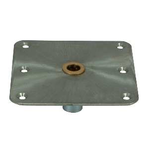 Springfield Marine Springfield KingPin&trade; Standard Square Steel Base w/Brass - 7"x7" - 3620001-B